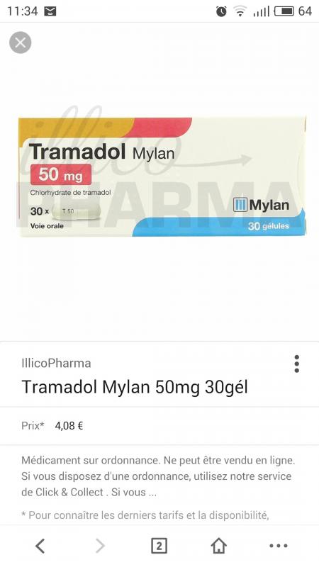 Tramadol mylan 50 mg posologie