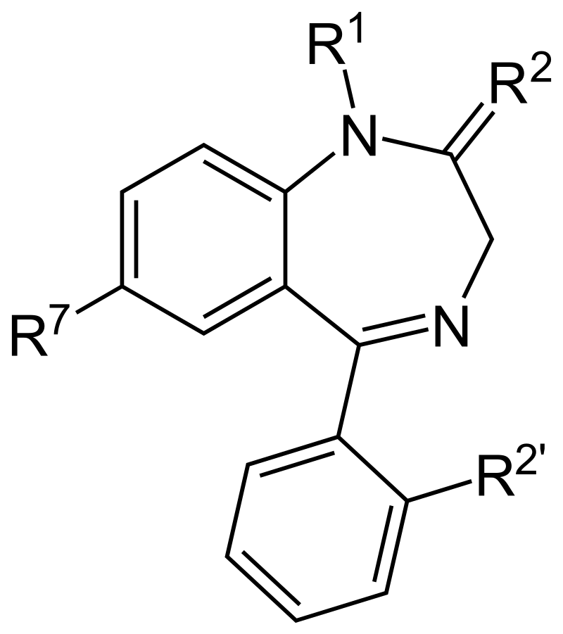 La structure de base d une benzodiazépine La structure de base d une benzodiazépine