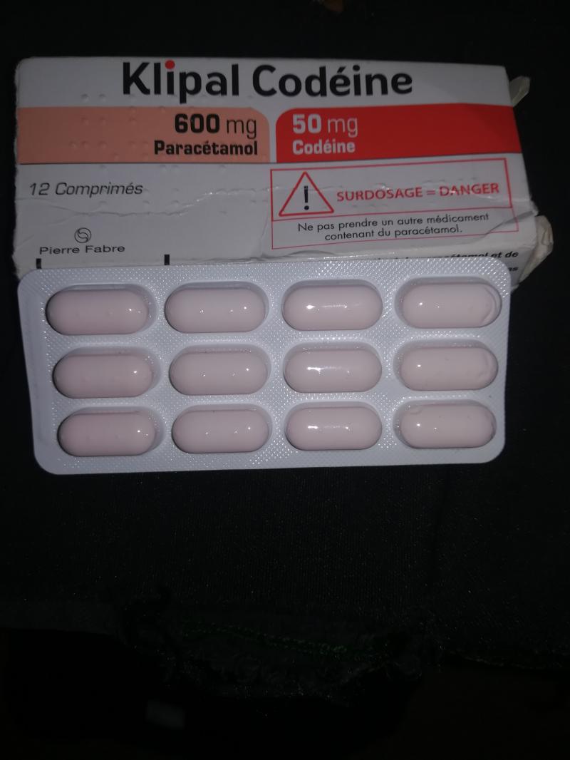 Klipal codéine (paracetamol 600mg + phosphate de codéine methydrathe 50mg) Klipal codéine (paracetamol 600mg + phosphate de codéine methydrathe 50mg)