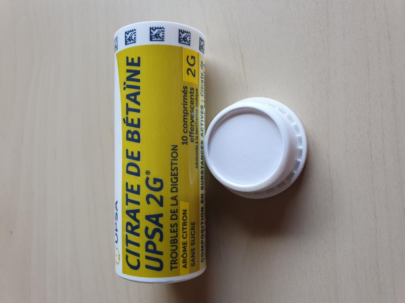 Tube de citrate de betaïne